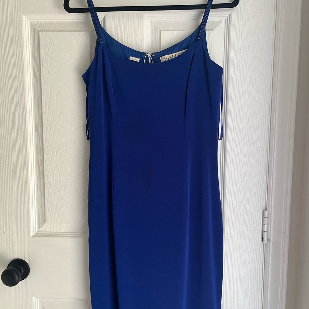 Niteline Blue Spaghetti Strap Slip Dress